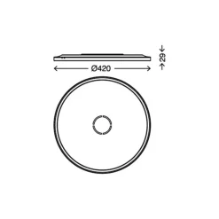 Gratis LED-loftslampe, Ø 42 cm, sort^Briloner Best