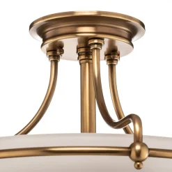 QUOIZEL Griffin loftlampe med afstand, messing, Ø 42 cm