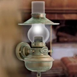 Moretti Luce Guadalupa væglampe med olielampe-look