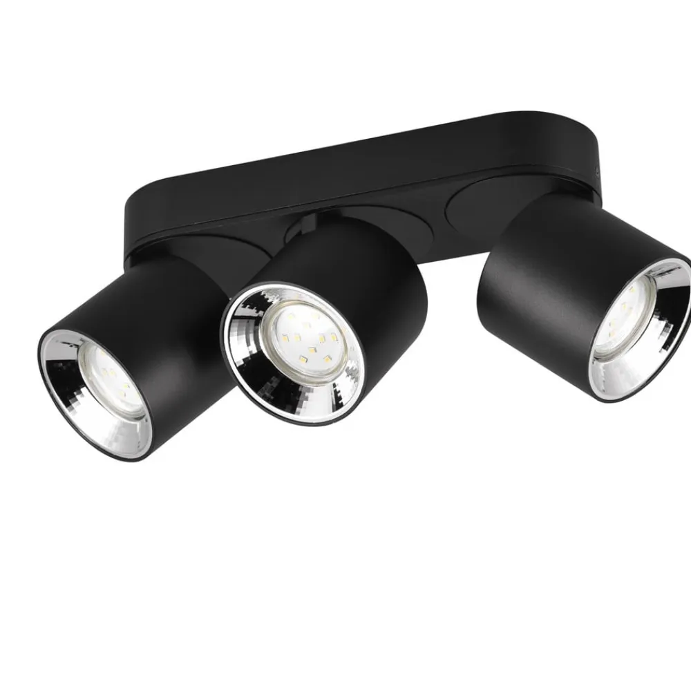 Trio Lighting Loftlamper|Loftlamper>Guayana loftspot GU10, 3 lyskilder, sort