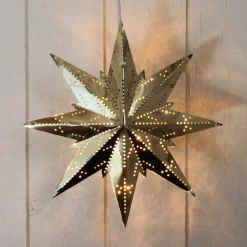 Guldfarvet metalstjerne Mini^STAR TRADING Online