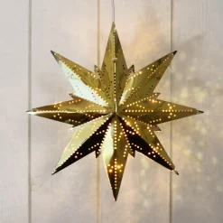 Guldfarvet metalstjerne Mini^STAR TRADING Online