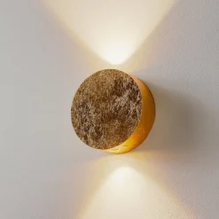 Escale Guldskinnende LED væglampe Sunny