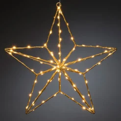 Konstsmide Christmas Julepynt|Julestjerner>Guldstjerne LED-dekorationslampe 37x36 cm