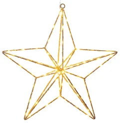 Konstsmide Christmas Julepynt|Julestjerner>Guldstjerne LED-dekorationslampe 37x36 cm