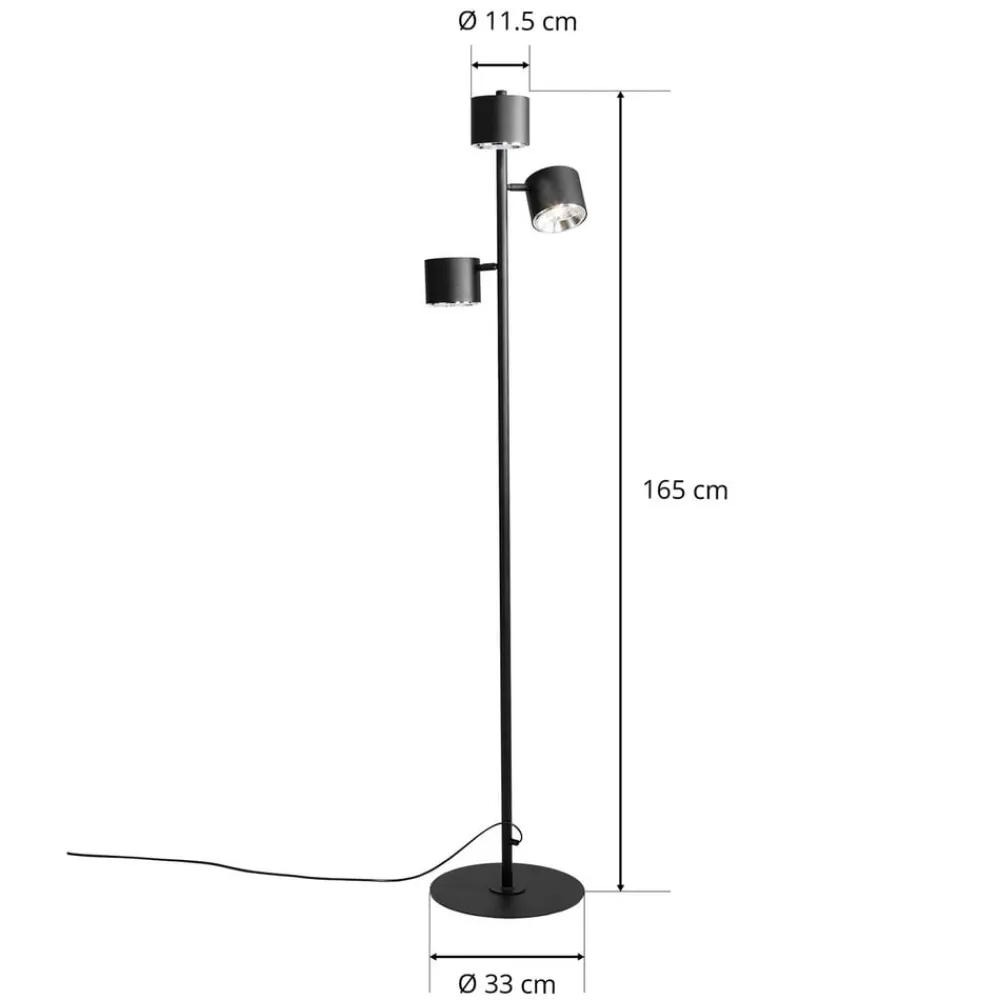 Gulvlampe 1047, 3 lyskilder, sort^ALDEX Sale