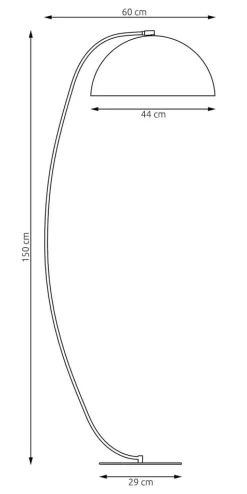 EMIBIG LIGHTING Gulvlampe Arcos, hvid, højde 150 cm, metal