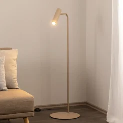 Luminex Gulvlampe Axion, beige, højde 115 cm, stål