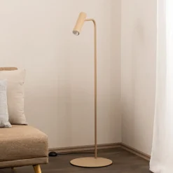 Luminex Gulvlampe Axion, beige, højde 115 cm, stål