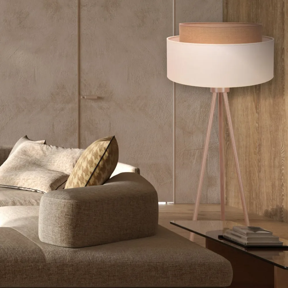 Gulvlampe Boho, trebenet ecru/jute Højde 145 cm^Duolla Outlet