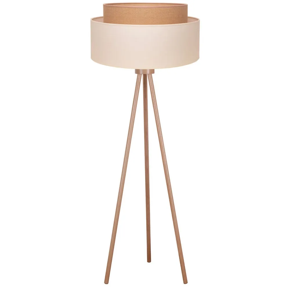 Gulvlampe Boho, trebenet ecru/jute Højde 145 cm^Duolla Outlet