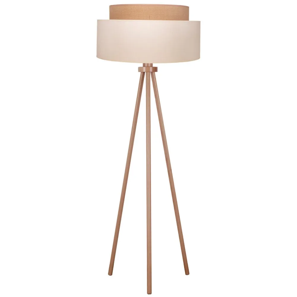Gulvlampe Boho, trebenet ecru/jute Højde 145 cm^Duolla Outlet