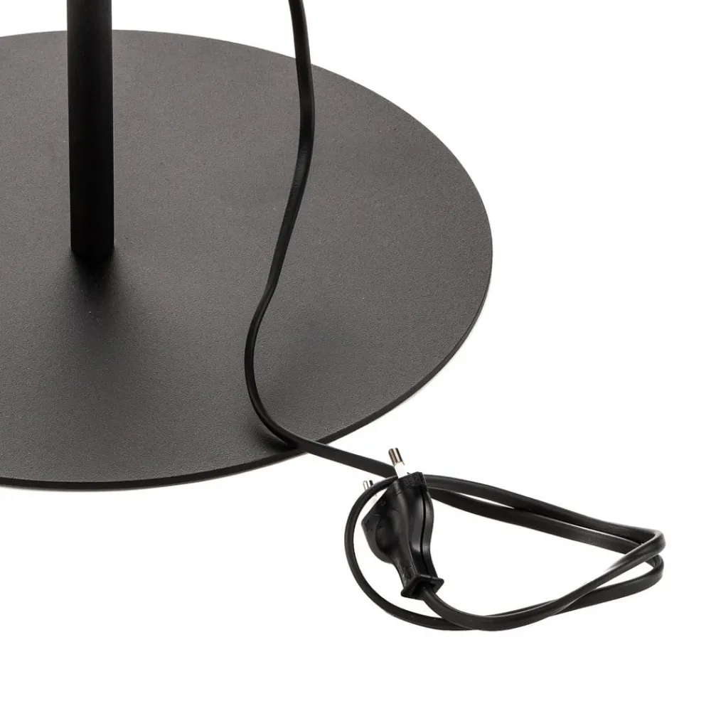 TK Lighting Gulvlampe Chicago med skærm i hør