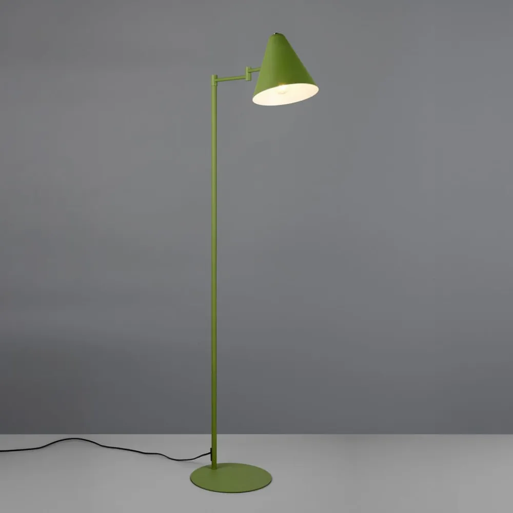 Trio Lighting Gulvlamper|Gulvlamper>Gulvlampe Cosima, grøn, højde 126 cm, metal
