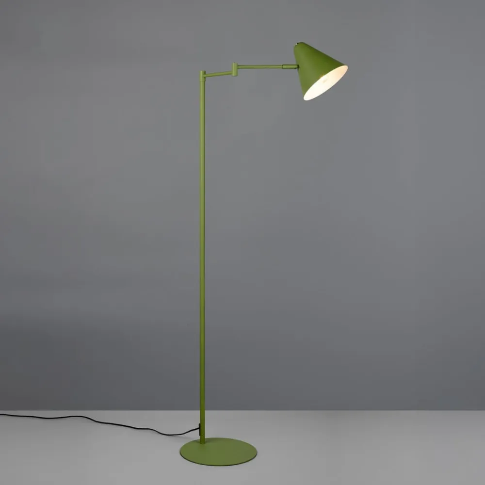 Trio Lighting Gulvlamper|Gulvlamper>Gulvlampe Cosima, grøn, højde 126 cm, metal