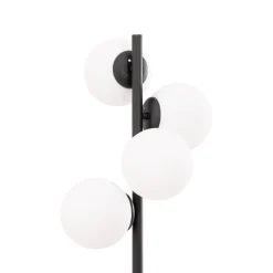 Gulvlampe Faze, sort, glas, højde 130 cm, 4 lyskilder, E27^Opviq New