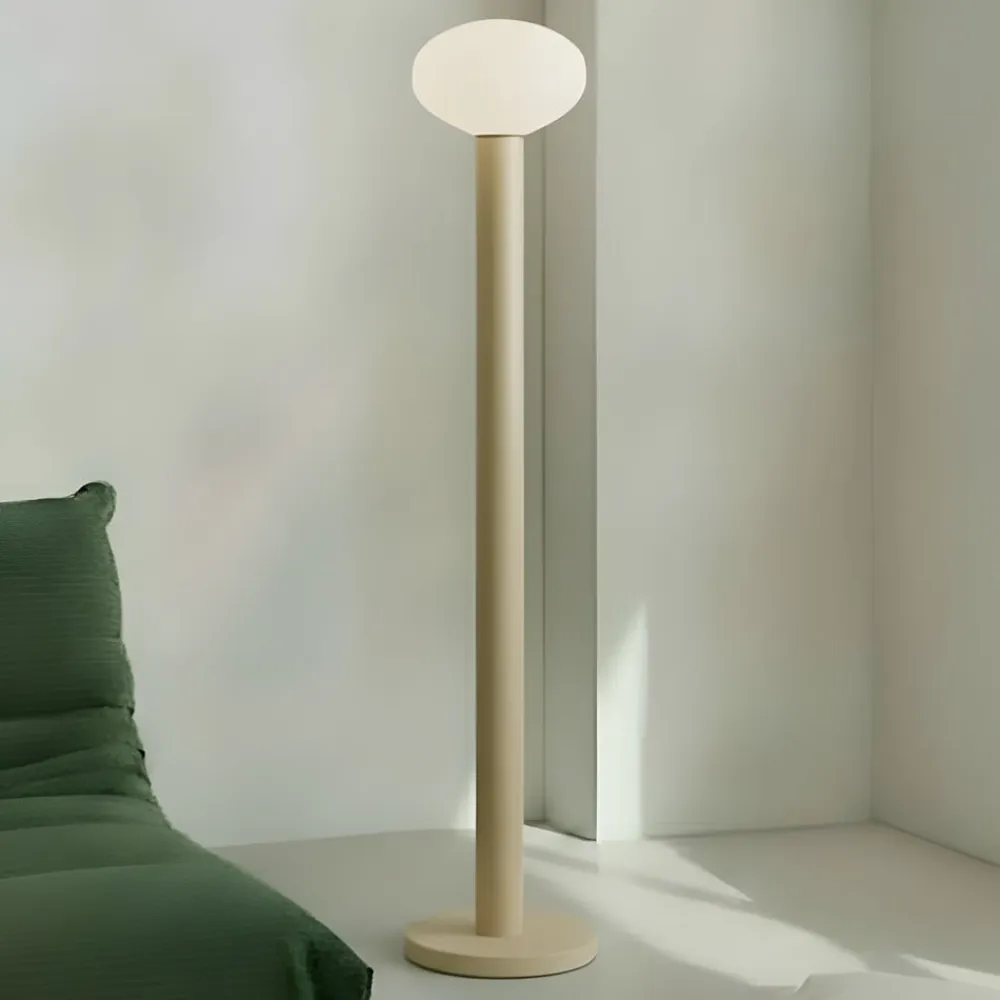 ALDEX Gulvlamper>Gulvlampe Flo, beige, højde 138 cm, 1 lyskilde, glas