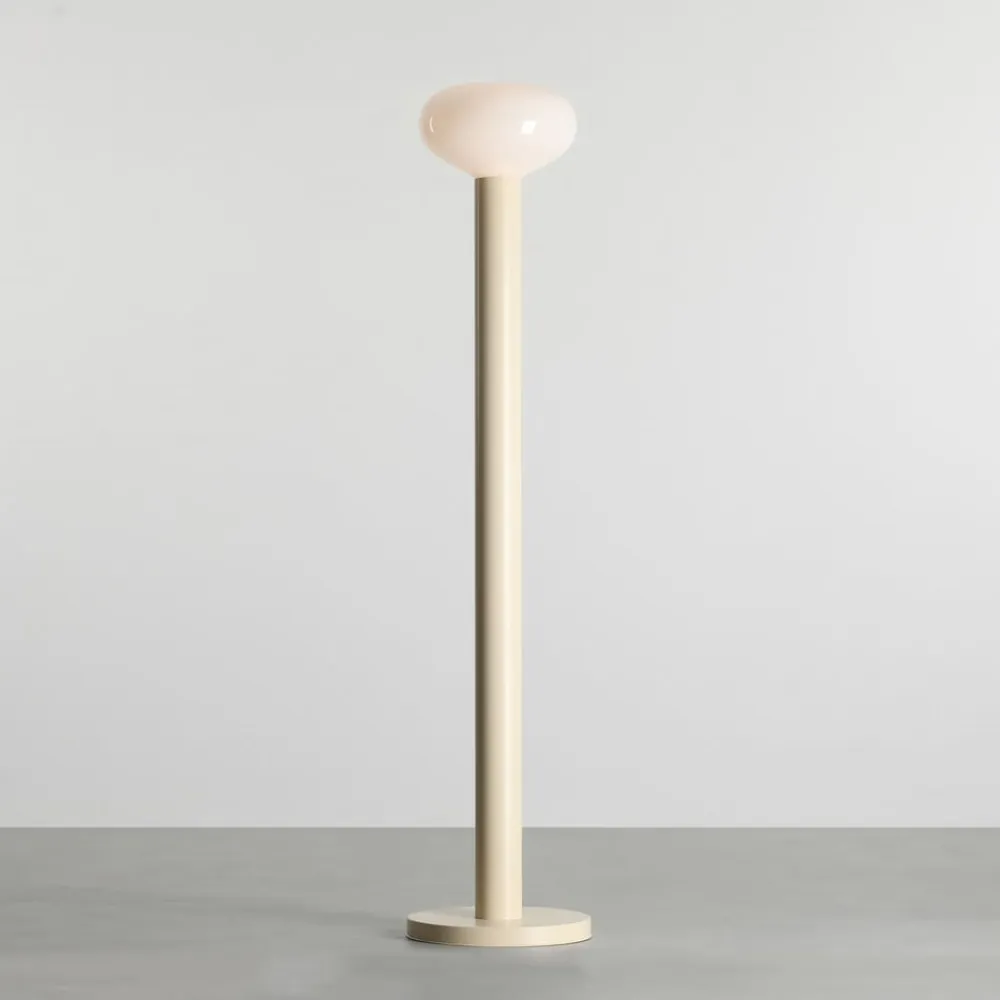 ALDEX Gulvlamper>Gulvlampe Flo, beige, højde 138 cm, 1 lyskilde, glas