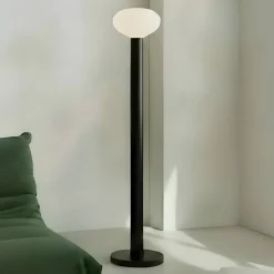 ALDEX Gulvlampe Flo, grøn, højde 138 cm, 1 lyskilde, glas