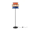 Luce Ambiente Design Gulvlampe Gazebo, orange/blå/natur, 147 cm, stof/rattan