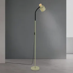 ORION Gulvlampe Gili, stål, lysegrøn, højde 150 cm, E27