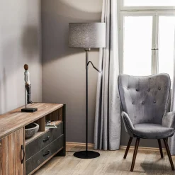 Gulvlampe Hotel Plus - grå skærm og læselampe^Nowodvorski Lighting Outlet