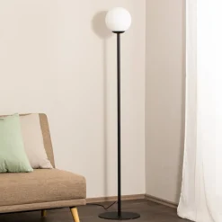 Gulvlampe Joel, sort/hvid, 1 lyskilde^ALDEX