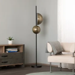 Gulvlampe LM-9113-2BSY, sort, metal, 180 cm høj, E14^Avonni New