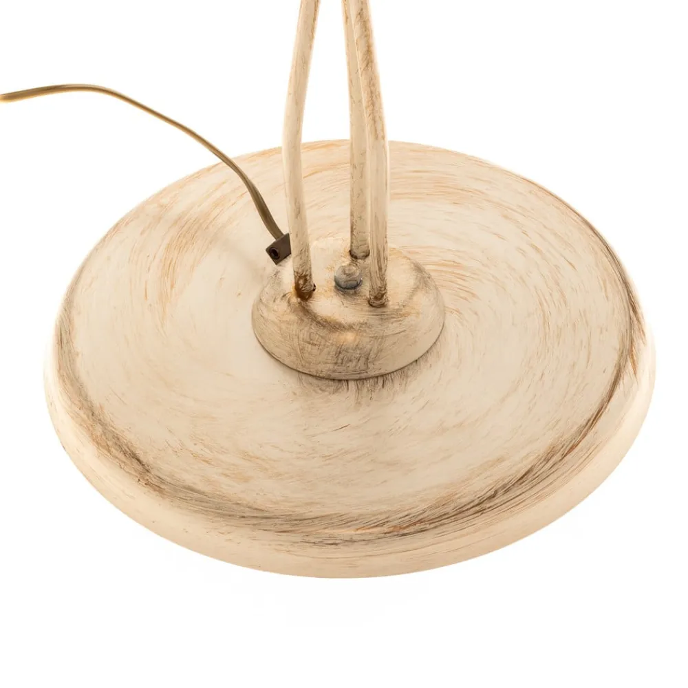 Gulvlampe Lucrezia i elfenben med blomsterlampeskærm^ONLI Discount