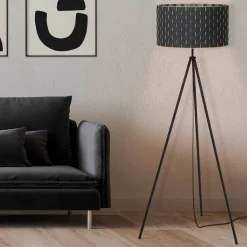 Gulvlampe Marasales i tekstil, tre ben^EGLO Discount