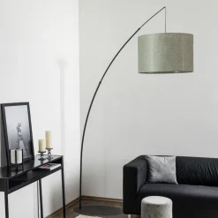Gulvlampe Moby Green med tekstilskærm^TK Lighting Online