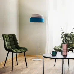 Duolla Gulvlamper>Gulvlampe Pastell Trio turkis/grå/lysegrå