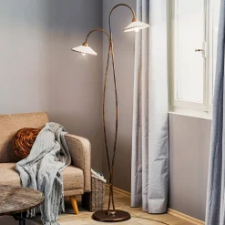 Gulvlampe Rosina med to keramiske skærme^ONLI