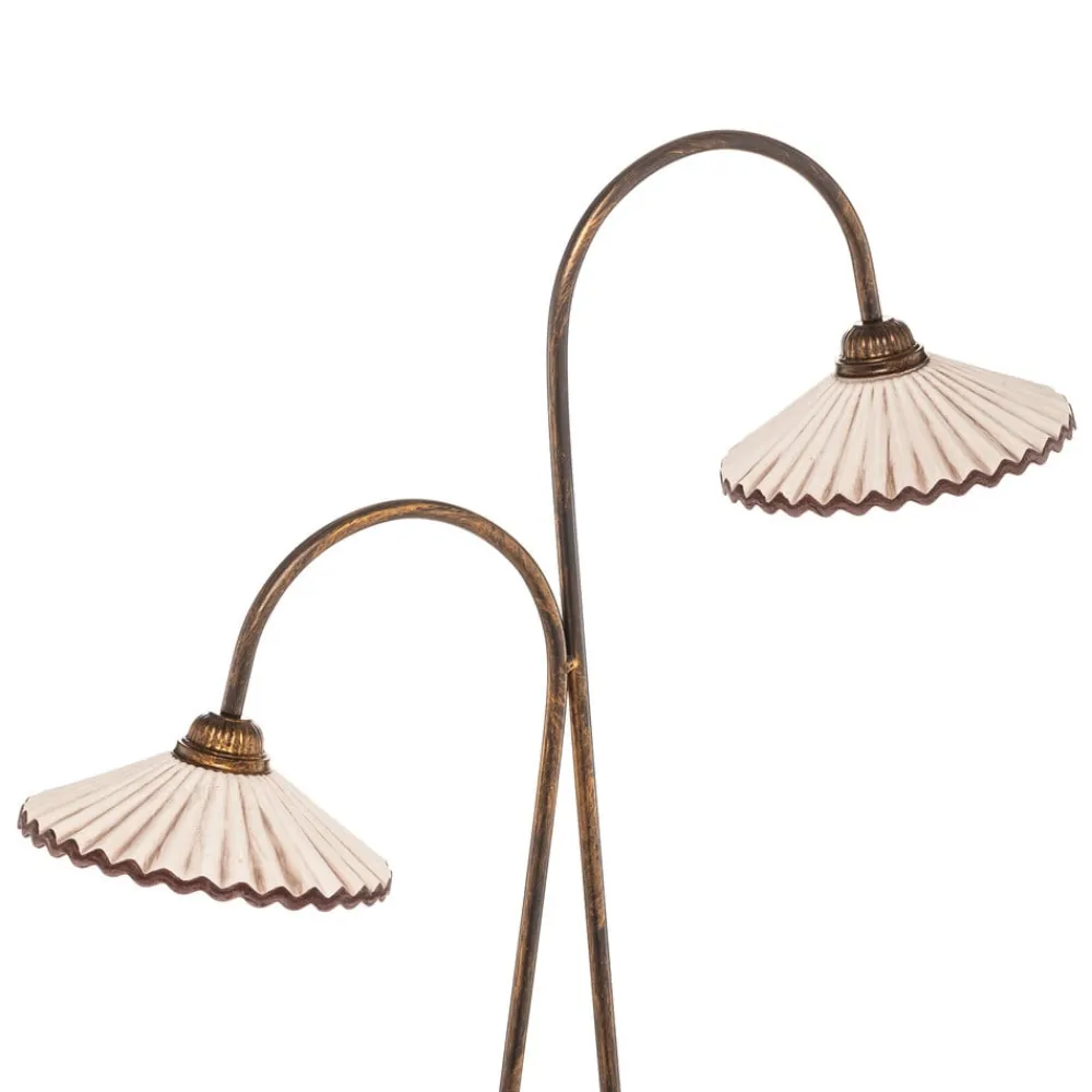 Gulvlampe Rosina med to keramiske skærme^ONLI