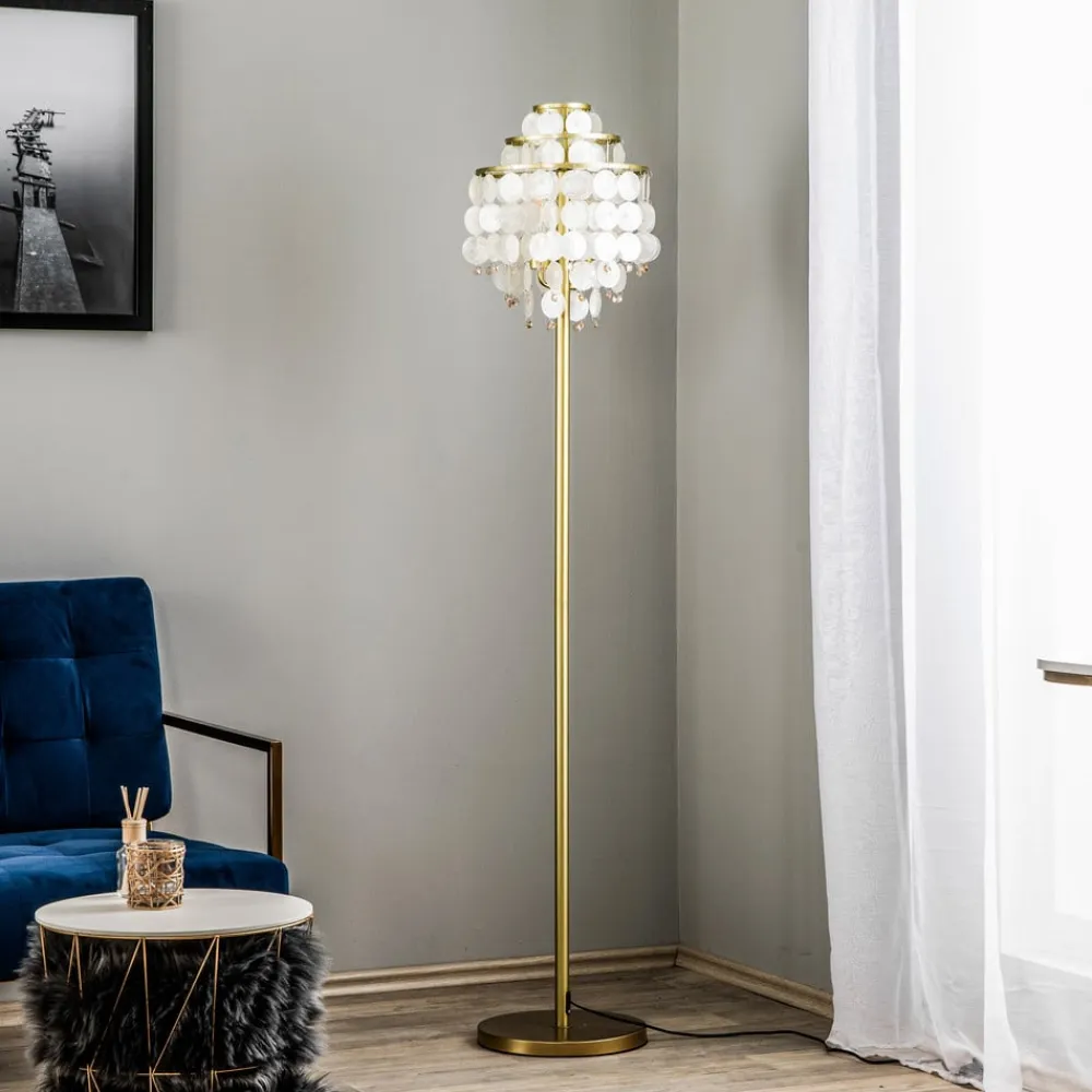 Gulvlampe Ruben med perlemorsskiver^ONLI Best