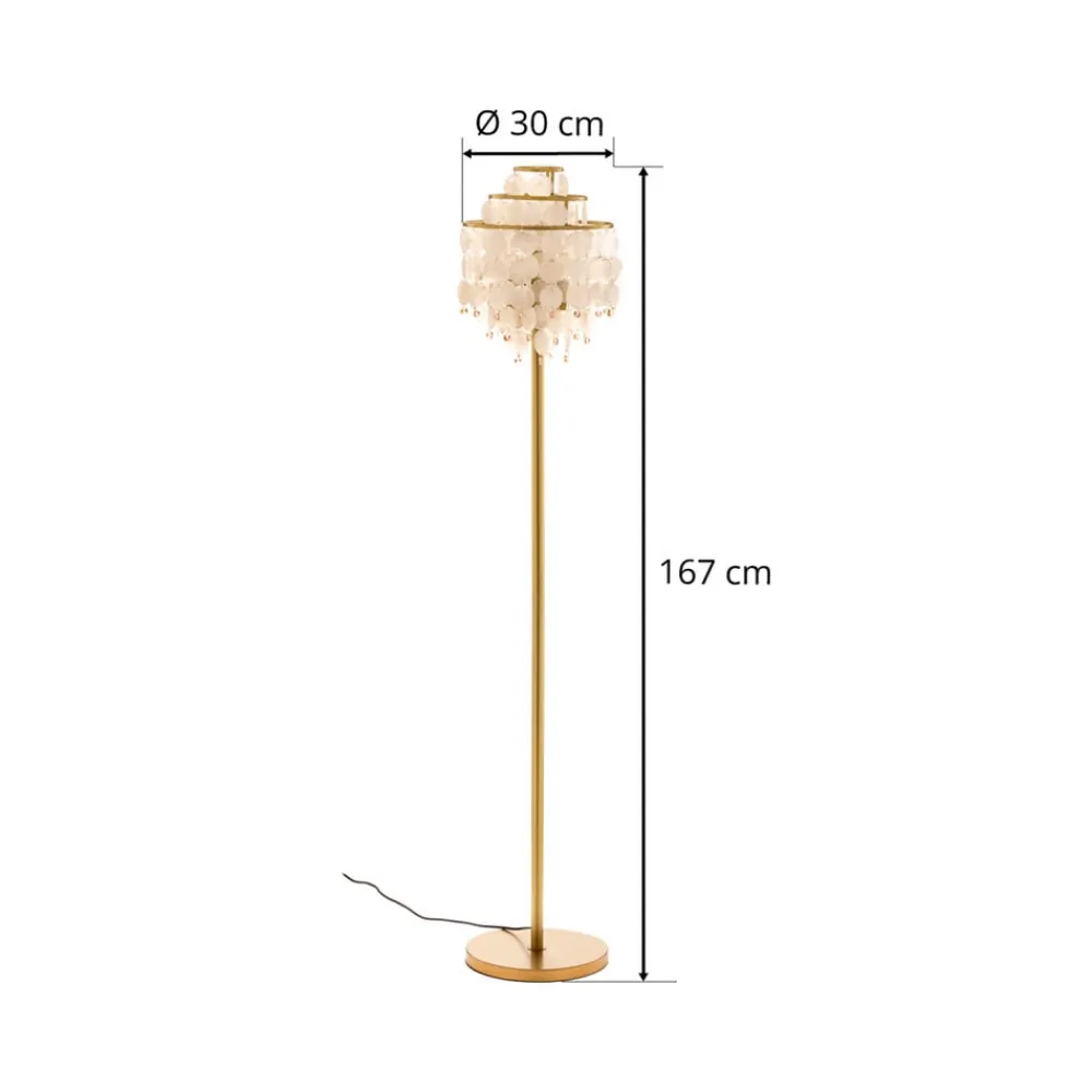 Gulvlampe Ruben med perlemorsskiver^ONLI Best