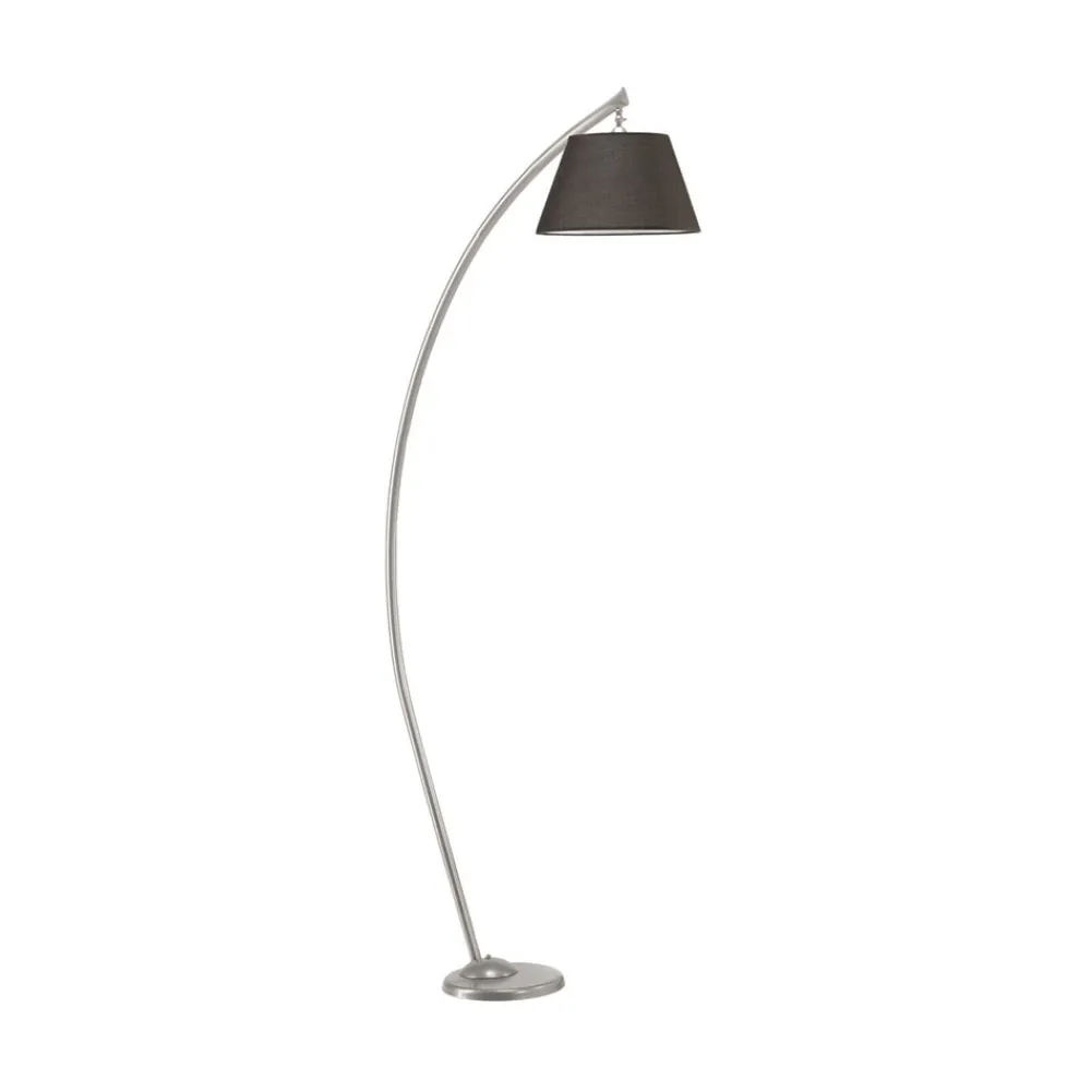 Gulvlampe Sinea, sølv/sort, højde 110 cm, jern, tekstil^ONLI Online