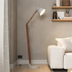 Lamkur Gulvlamper|Gulvlamper>Gulvlampe Skansen, justerbar, grå