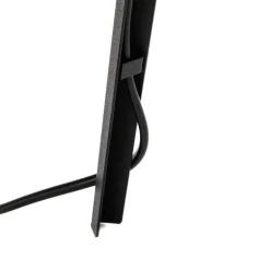 Euluna Gulvlampe Tago, treben, skærm sort/sølv