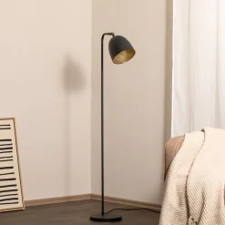 Opviq Gulvlamper>Gulvlampe Tattoo 4090, sort, metal, højde 120 cm