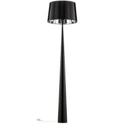 Aluminor Gulvlampe Totem LS med krom-finish, sort
