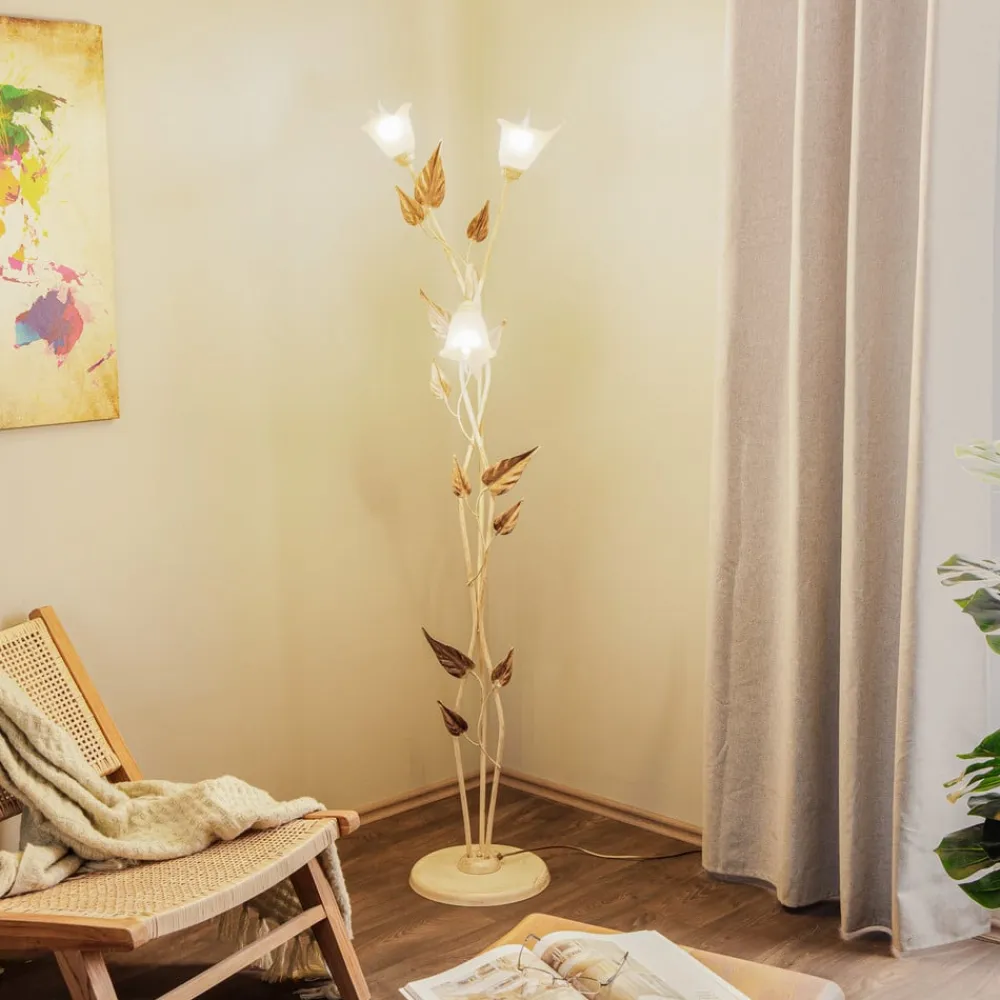 Gulvlampe Vanda i florentinsk stil, elfenben^ONLI Sale