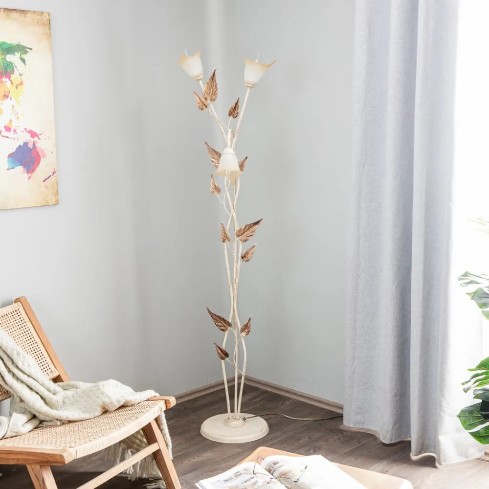 Gulvlampe Vanda i florentinsk stil, elfenben^ONLI Sale