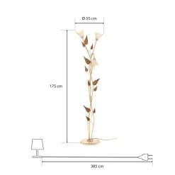Gulvlampe Vanda i florentinsk stil, elfenben^ONLI Sale