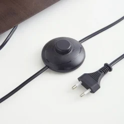 Gulvlampe Vera med stofskærm og sten-dekor^ONLI