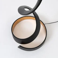 Gulvlampe Vortice, sort/guld, højde 157 cm, jern^Holländer Best