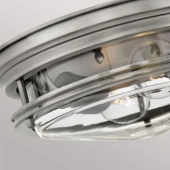 Quintiesse Hadrian udendørs loftslampe, antik nikkel/klar