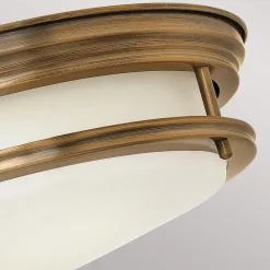 Quintiesse Hadrian udendørs loftslampe, bronze/opalhvid