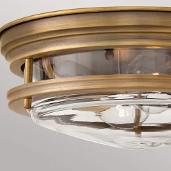 Quintiesse Hadrian udendørs loftslampe, bronze/klar