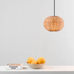 Haka pendellampe med rattan-skærm, Ø 25 cm^FARO BARCELONA Discount